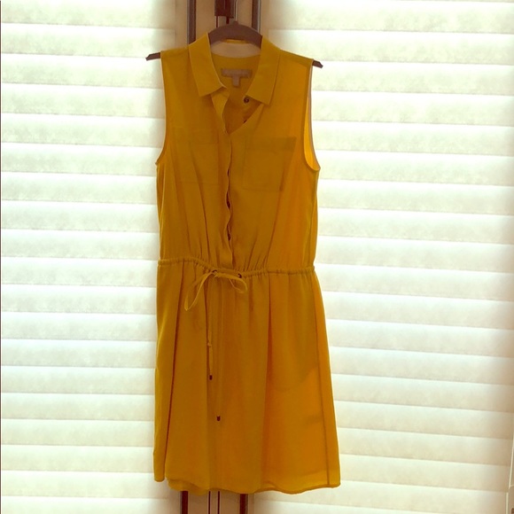 EUC Banana Republic drawstring dress in yellow - Picture 2 of 4